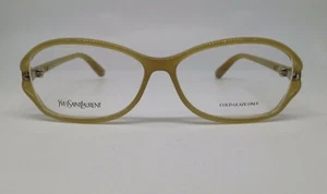 Yves Saint Laurent YSL 6257 Beige QZP Eyeglasses Frame W/Stones Italy 56-13-130 - Picture 1 of 5