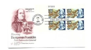 1690 Benjamin Franklin ArtCraft, plate  block, FDC - Picture 1 of 1