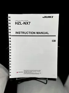 Juki Kirei HZL NX7 Sewing Instructions Manual User Guide COLOR REPRINT - Picture 1 of 5
