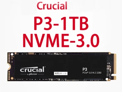 Crucial P3 1TB PCIe Gen3 3D NAND NVMe M.2 SSD, up to 3500MB/s CT1000P3SSD8 - Image 1 of 3