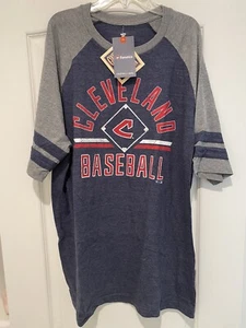 Cleveland Indians Cooperstown Collection Vintage reproductions XL shirt NWT - Photo 1 sur 7