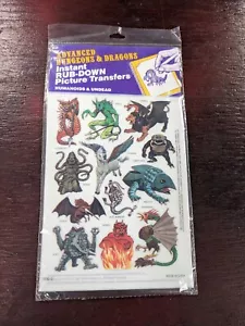 Monsters AD&D Instant Rub Down Picture Transfers Error Says Humanoids And Undead - Picture 1 of 2