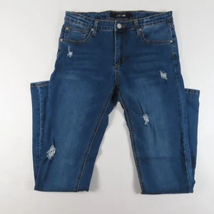 Joes Girls Jeans Size 18 Distressed Skinny Mid Rise Medium Wask Blue Denim - Picture 1 of 10