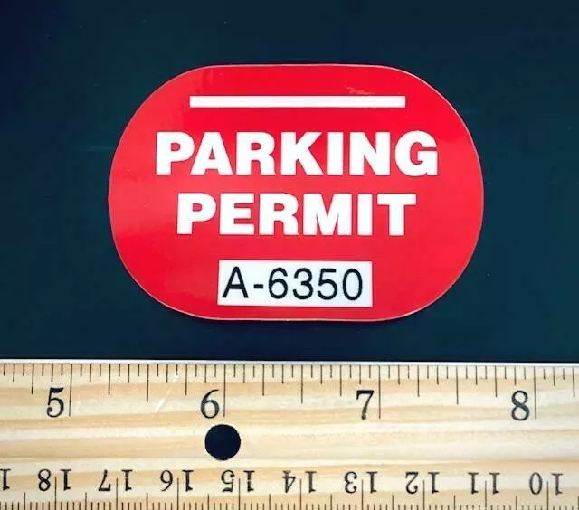 10 PACK! CAR PARKING PERMITS ⭐PRIME STATIC-CLING BOND!⭐ RED WINDOW DECAL STICKER - Image 1 of 1