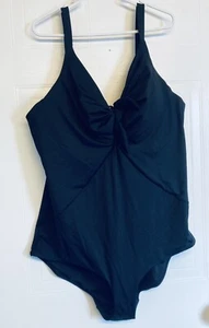 CITY CHIC Black Rhodes One Piece Swimsuit Padded Underwire Plus Size XL 22 NEW - Picture 1 of 9