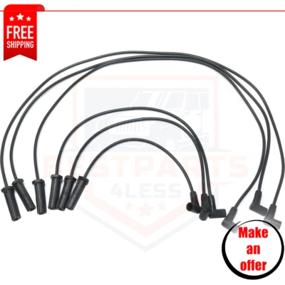 Novo conjunto de fios de vela de ignição 7 mm para 2000-2005 Chevrolet Impala Base, LS - Imagem 1 de 4
