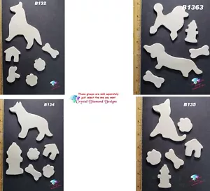Bisqueware Dogs and Accessories - Kiln Fired Handmade Tiles - Dog Group 2 - Picture 1 of 5