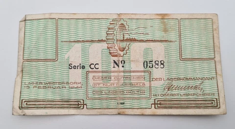 Concentration Camp  "Westerbork" Netherlands 1944  100 CENT  WITHOUT WATERMARK Cover