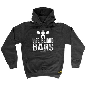 Gym Hoodie Behind Bars Weightlift hoody bodybuilding funny Birthday?HOODY - Picture 1 of 17