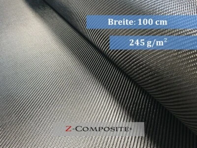 Z-COMPOSITE Carbongewebe Köper 245g/m² - 100cm breit! Kohlefaser, Z-HGC-Twill245, CFK, NEU!!