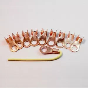 50/2pcs Pure Red Copper OT Terminal Crimp Lug Audio Cable Wire Connector 3-1000A - Picture 1 of 20