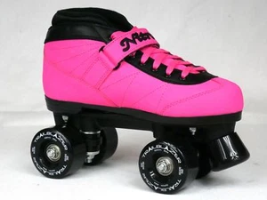 NUEVOS PATINES PERSONALIZADOS Epic Nitro Turbo WILDBERRY RIDE rosa y negro exterior cuádruple - Imagen 1 de 1