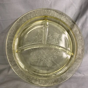 Vintage Yellow Florentine Hazel Atlas Grill Plate - Picture 1 of 5