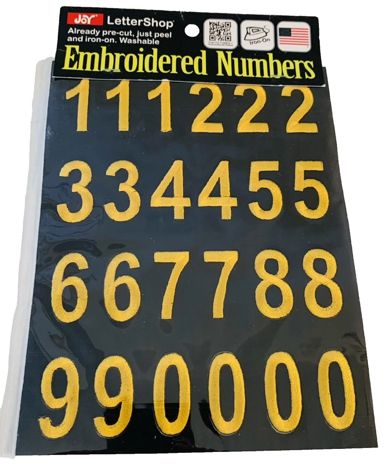 Joy LetterShop Números Bordados Planchados Precortados Lavables Nuevo Precintado Foto 1 de 2