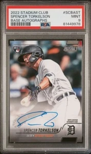 2022 Stadium Club Spencer Torkelson PSA 9 MINT Rookie Auto RC - Picture 1 of 2