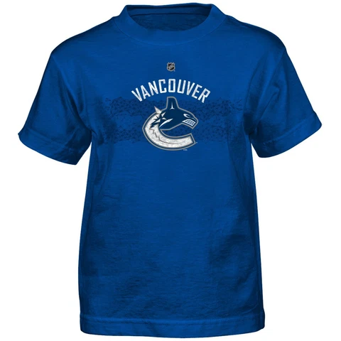 NHL Vancouver Canucks 4-7 Outerstuff Fractal Camo Player Short Sleeve Tee, Te Cover