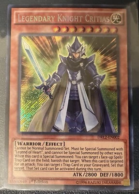 Legendary Knight Critias - DRL2-EN002 - Secret Rare 1st Edition M/NM - Image 1 of 2