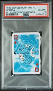 1999 BICYCLE POKEMON MINI PLAYING CARDS BLUE DECK SEADRA PSA 10 - Picture 1 of 2