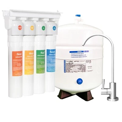 AQUAVI 4-Stage Under Sink Reverse Osmosis Water Filtration System - Image 1 of 4