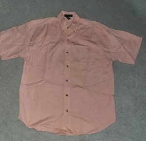 Structure Men's Button Down Short Sleeve Shirt Coral Size Medium - Picture 1 of 7