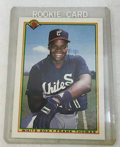 Tarjeta de novato Frank Thomas Chicago White Sox 1990 320 1B en estuche protector - Imagen 1 de 2
