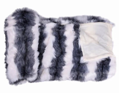 Faux Fur Blanket "Winterfell" Throw Blanket Bed Cover Shaggy Bedspread - Image 1 of 4