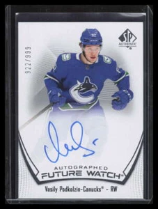 2021-22 SP Authentic 122 Vasily Podkolzin Rookie Auto 922/999 Future Watch - Picture 1 of 2