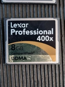 LEXAR PROFESSIONAL 400X 8GB COMPACTFLASH 508-60729 REV A 2/PK (R2S3.8B3) - Photo 1/4