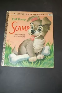 LITTLE GOLDEN BOON #D63 WALT DISNEY'S "SCAMP" 1957 ADVENTURES OF A PUPPY, - Bild 1 von 9