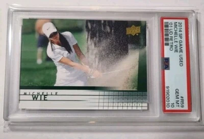 2014 SP Game Used Golf RETRO RC Michelle Wie PSA 10 Pop 5  - Image 1 of 2