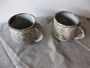 Rare paire de mug en céramique Vintage Vallauris signé Jean Rivier vers 1960 - Picture 1 of 12