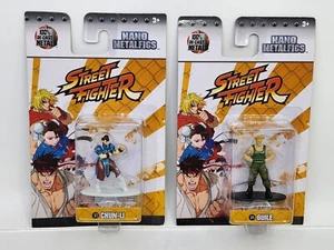 Street Fighter™ NANO METALFIGS™ SF4 Guile & SF3 Chun-Li Die-Cast Metal Set of 2 - Picture 1 of 8