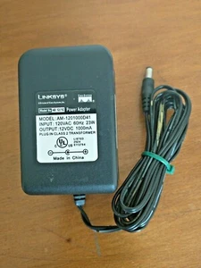 Linksys Power Cord Adapter AD 12/1C 12VDC 1000mA Model D12-1A Charger G15 - Picture 1 of 6