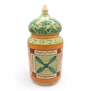 Horchow Medici Italy Tuscany Colorful Ceramic Kitchen Canister Large 13" EUC - Picture 1 of 17