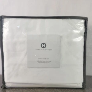 Hotel Collection Queen Sheet Set White Supima Cotton 680-Thread Count 4-pc - Picture 1 of 8