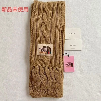 【NEW】Gucci X The North Face Wool Scarf Beige New With Tag - Image 1 of 4