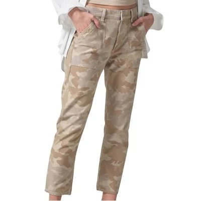 Citizens Of Humanity Size 24 Leah Cargo Taupe Camo Pants NEW - Image 1 of 4