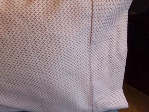 TRAVEL SIZE PILLOWCASE SMALL DIAMOND CALICO BURGUNDY/ CUFF MATCHES 14X20  #731 - Picture 1 of 2