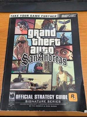 Grand Theft Auto San Andreas Brady Guide Strategy Book Authentic w/Map - Image 1 of 4