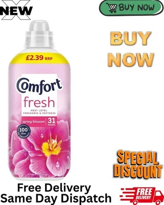 Comfort Fresh Spring Blossom Fabric Conditioner Softener with | UK Fast Shipping - Image 1 of 2