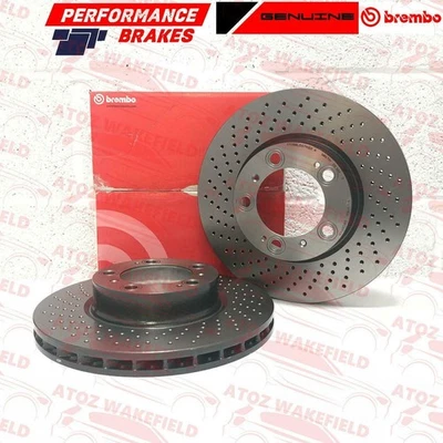 DISCOS DE FRENO DELANTEROS PERFORADOS PORSCHE PARA BOXSTER S 986 987 CAYMAN 2.9 3.2 3.4 R Foto 1 de 4