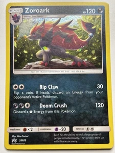 HOLO Zoroark SM89 - PROMO Cosmos Holo Sun Moon Tarjeta Pokémon Casi Nueva - Imagen 1 de 4