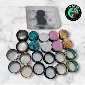 Ohrmessgeräte Stecker 3/4-19 mm 14 Paar Posten Körperschmuck Konvolut Mix Alternative  - Bild 1 von 5