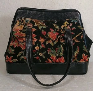 Vintage Land Carpet Needlepoint Tapestry Purse Floral Design Please See Pictures - Picture 1 of 10