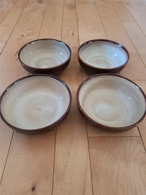 SANGO NOVA КОРИЧНЕВЫЙ НАБОР ИЗ ЧЕТЫРЕХ КУПЕ ХЛОПЬЯ СУП ЧАШИ 6 5/8» ИЗЯЩНЫЙ КОРИЧНЕВЫЙ ЖЕЛТОВАТО-КОРИЧНЕВЫЙ - Изображение 1 из 2