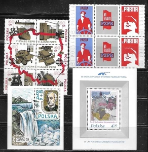 Selección Polonia incluye dos hojas de recuerdo como se muestra - Imagen 1 de 1