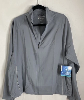 Chaqueta deportiva Coolibar cremallera completa ventilada Outpace para hombre XL gris UPF 50+ UV Foto 1 de 4