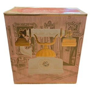 NUOVO VINTAGE Avon telefono francese vetro latte decanter bottiglia HTF bagno olio profumo - Foto 1 di 3