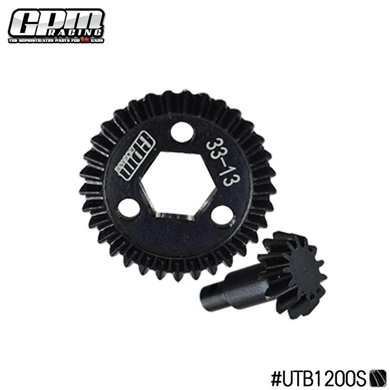 GPM Medium Carbon Steel Bevel Gear Set 33T/13T For AXIAL 1/18 UTB18 Capra - Image 1 of 1