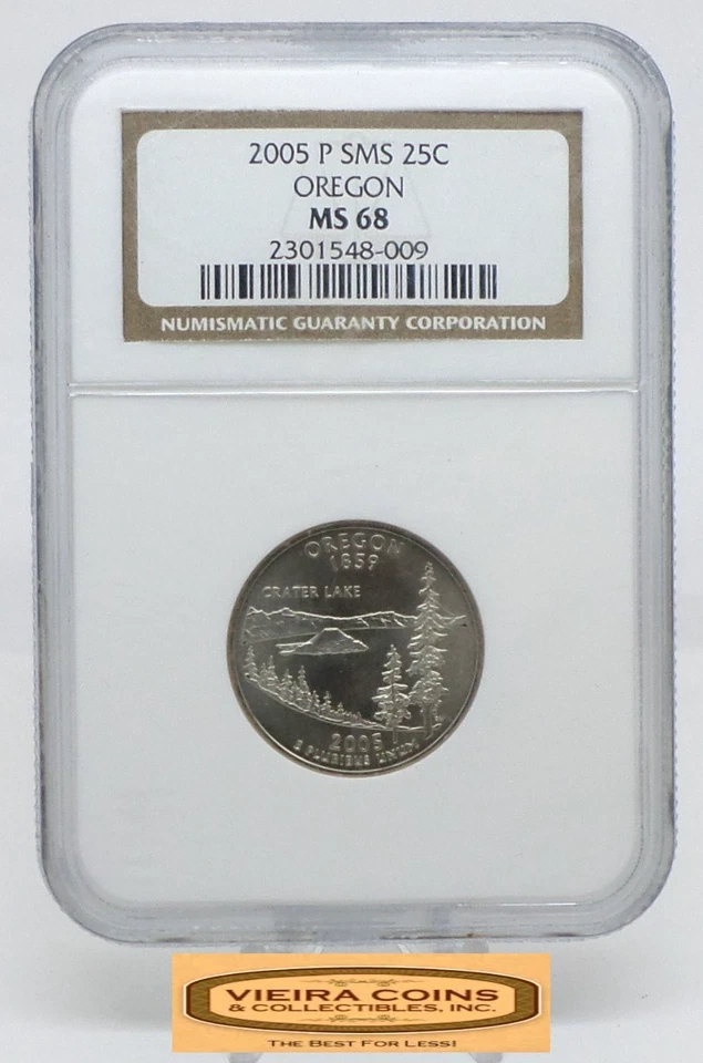 2005-P SMS Oregon State Quarter, NGC MS 68 - #B52366 - Image 1 of 2